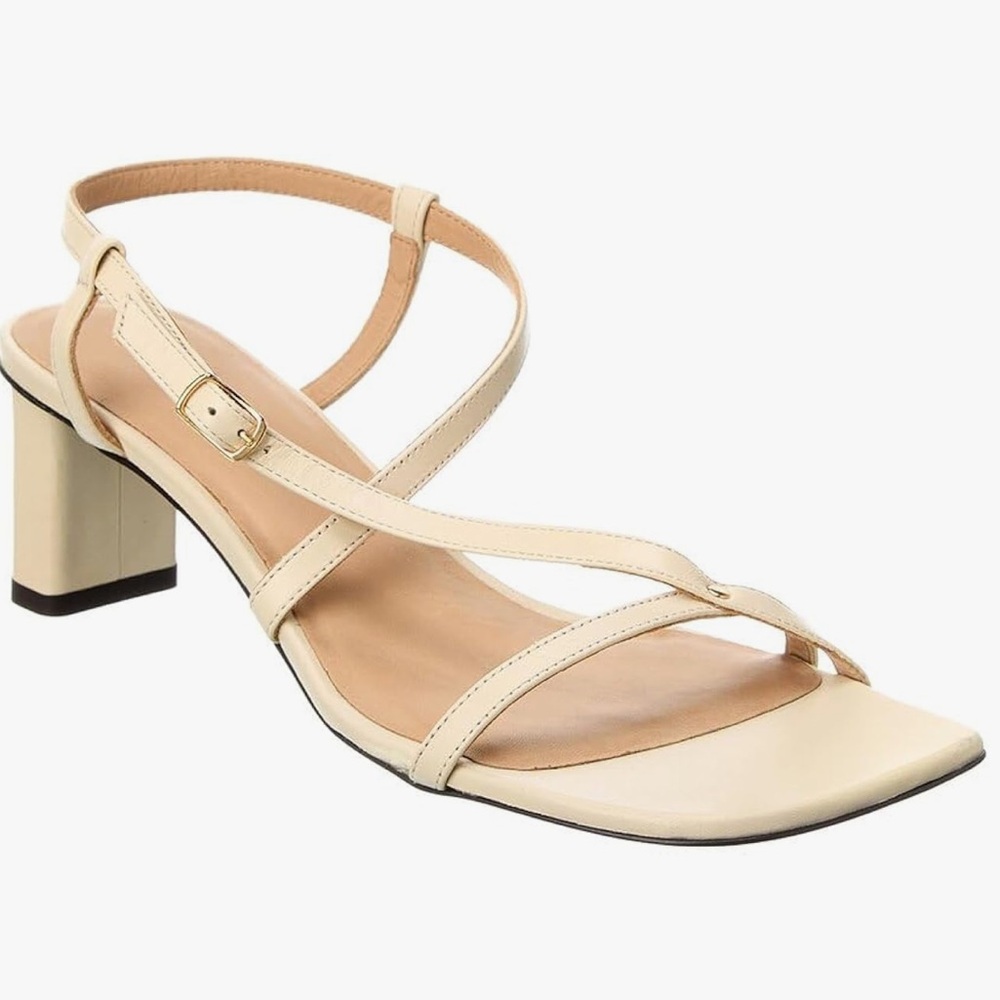 Frame Denim Le Braxton leather sandal off white size 38.5